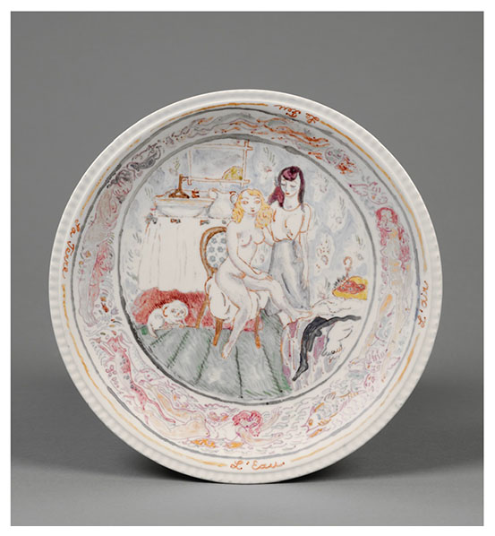 Limoge plate by Jules Pascin: The Elements 1910